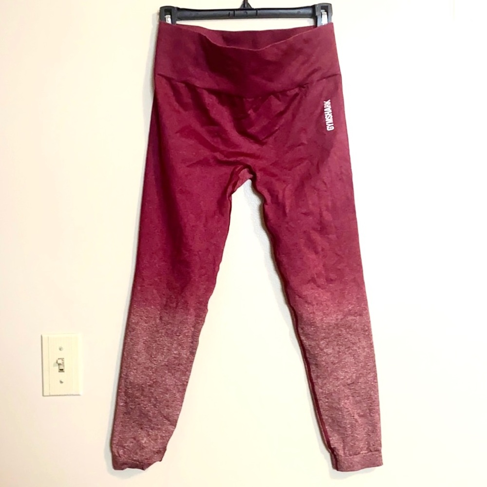 Gymshark Ombré Seamless Maroon Size Medium